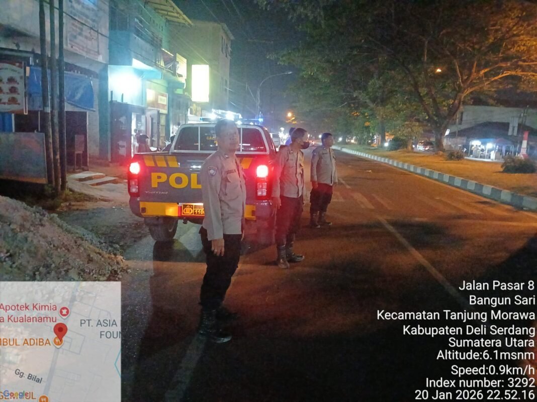 Patroli Blue Light Polresta Deli Serdang, Hadirkan Rasa Aman di Malam Hari