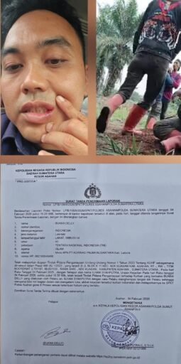 “Tak Terima Di Aniaya, Serma Buana Delly Laporkan MIS Warga Desa Rawa Sari Ke-Polres Asahan”