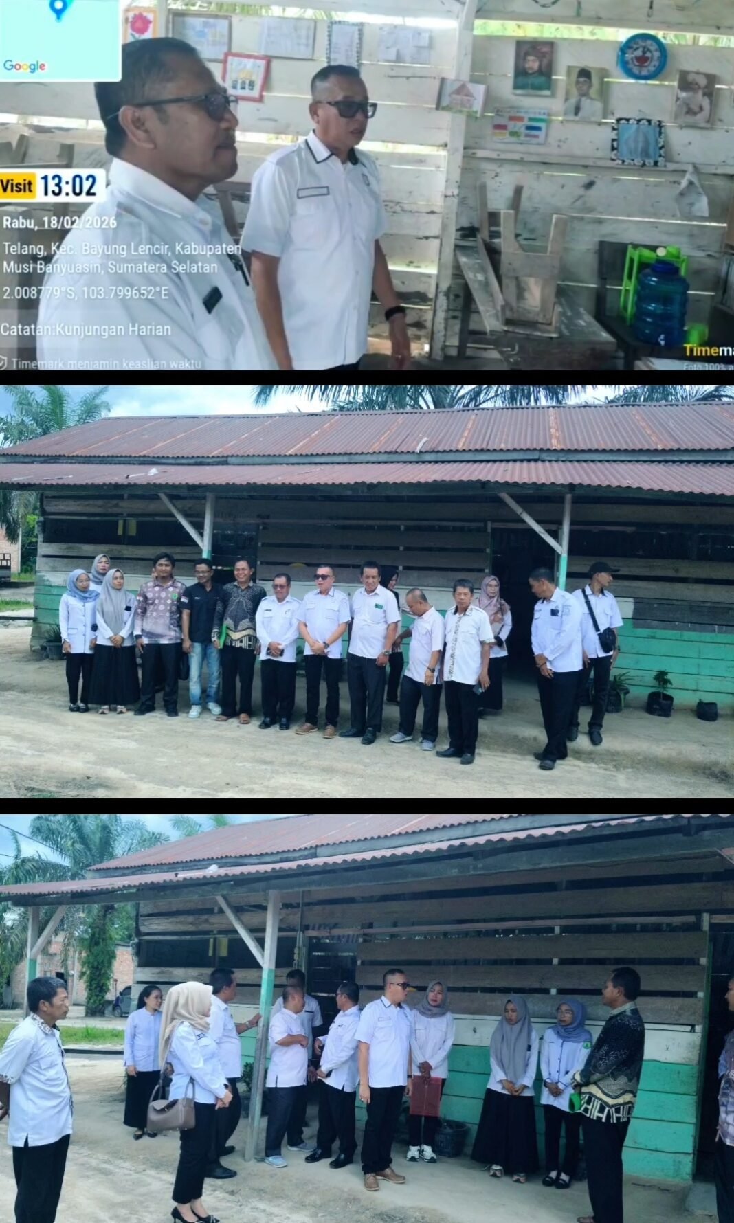 KEPALA DINAS PENDIDIKAN MUSI BANYUASIN MENINJAU SEKOLAH KELAS JAUH MUARA MEDAK