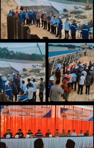 Kapolres Musi Banyuasin Tinjau Proyek Jalan Holing Batu Bara PT Marga Bara Jaya