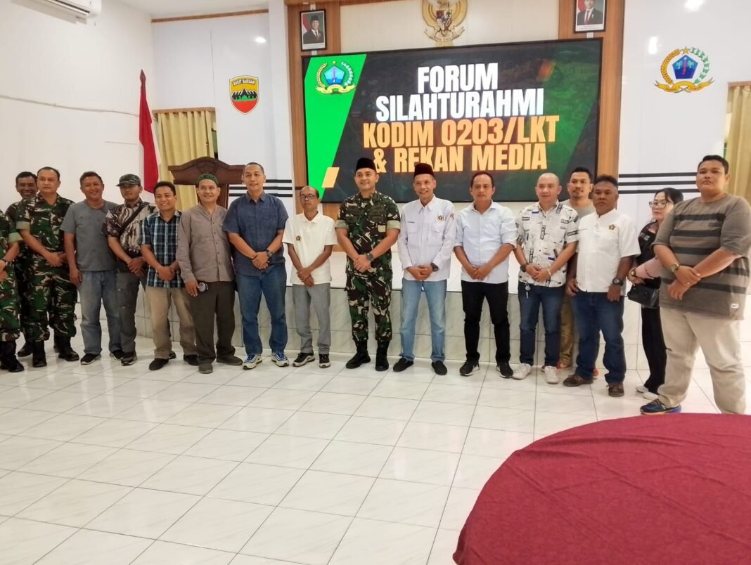 Forum Silaturahmi Kodim 0203/Lkt dan Rekan Media Terlaksana dengan baik