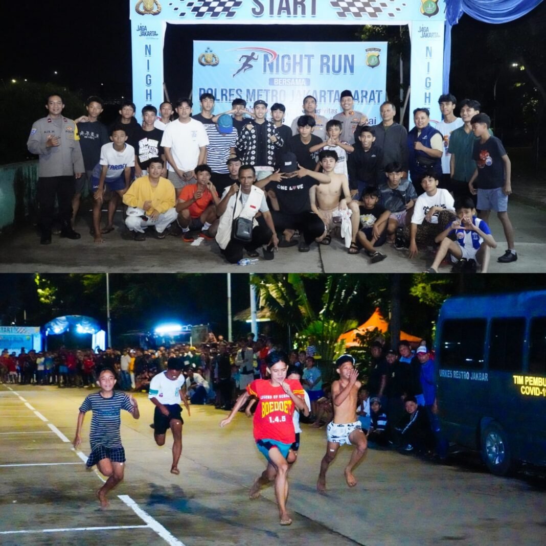 Polres Jakbar Gelar Night Run, Ajak Remaja Isi Ramadan dengan Hal Positif