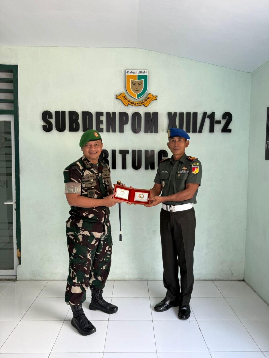 Optimalisasi Pengamanan dan Hukum Militer, DanSubdenpom Bitung Terima Kunker Dari Dansecata