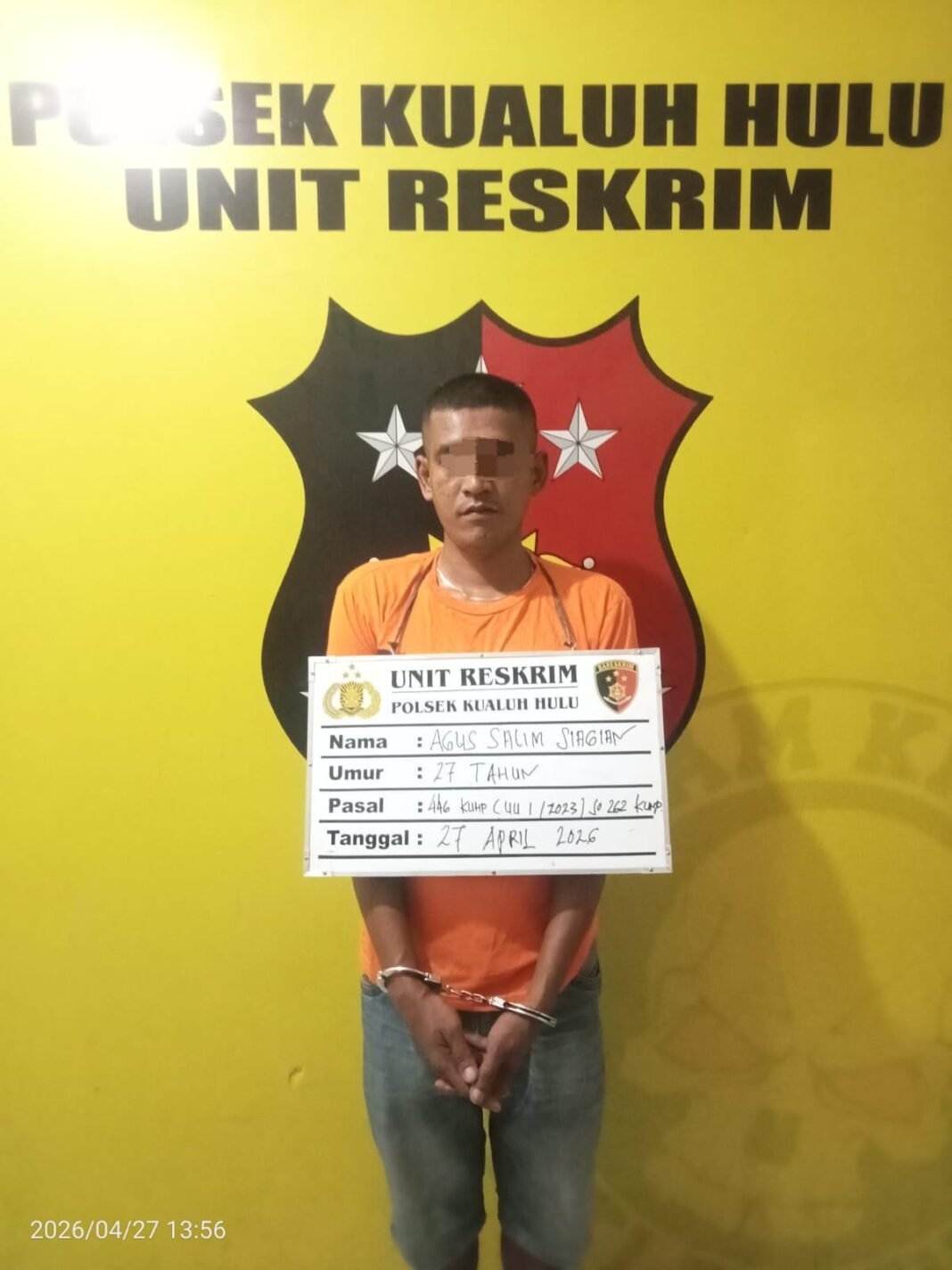 BABAK BELUR! Preman Cafe Membang Muda Diringkus, Tangan Korban Remuk Dibabat Broti