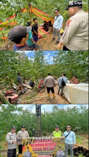 Polsek Bayung Lencir Lanjutkan Tertibkan Aktivitas Perminyakan Ilegal Lewat Imbauan dan Pemasangan Spanduk