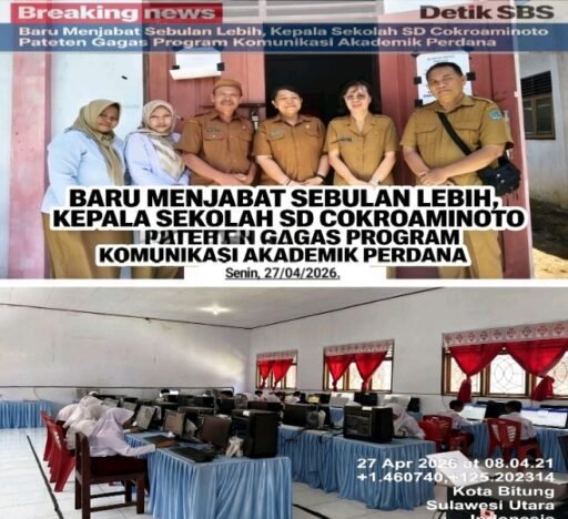 Baru Menjabat Sebulan Lebih, Kepala Sekolah SD Cokroaminoto Pateten Gagas Program Komunikasi Akademik Perdana