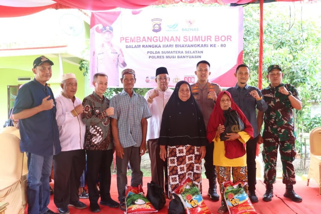 Polres Muba Resmikan 7 Sumur Bor di Hari Bhayangkara ke-80, Warga Lawang Wetan Kini Nikmati Akses Air Bersih
