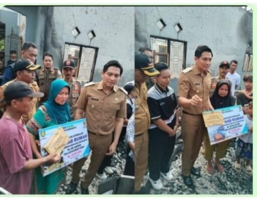 Bupati Lucky Hakim Tinjau Korban Kebakaran di Tukdana, Serahkan Bantuan Rehabilitasi Rumah