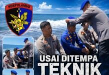 Usai Ditempa Teknik Penyelamatan, Personel Ditpolairud Polda Sulut Resmi Dibaretkan Sebanyak 194 Personil