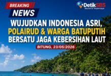Wujudkan Indonesia Asri, Polairud & Warga Batuputih Bersatu Jaga Kebersihan Laut