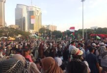 Aksi Bela Palestina di Monas Berlangsung Tertib, Polisi Utamakan Pendekatan Humanis