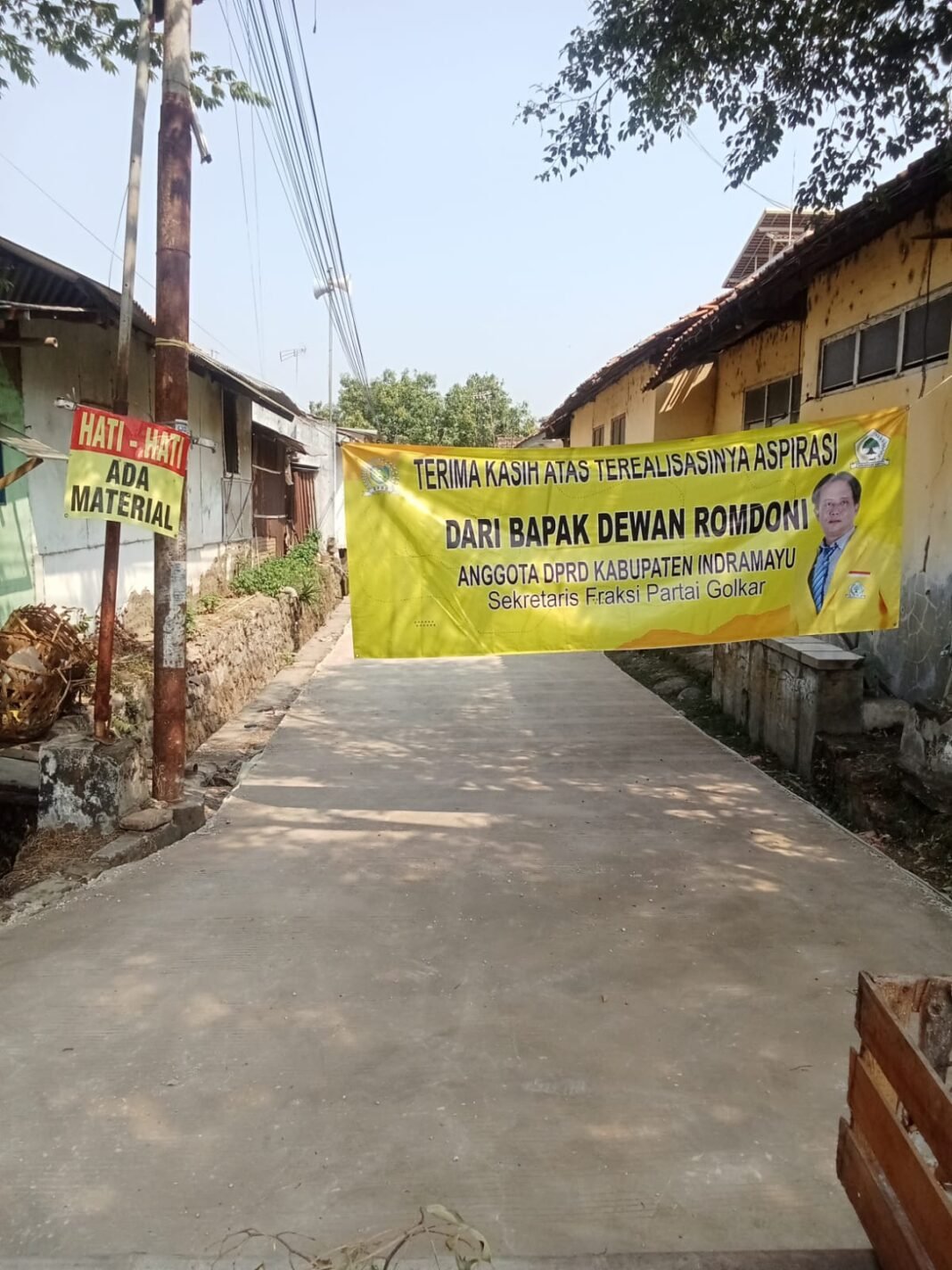 Bukti Nyata Perjuangkan Aspirasi Rakyat, Romdoni Realisasikan Jalan Cor, Warga Bulak Ucapkan Terima Kasih Bukti Nyata Perjuangkan Aspirasi Rakyat, Romdoni Realisasikan Jalan Cor, Warga Bulak Ucapkan Terima Kasih