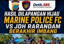Hasil Dilapangan Hijau, Marine Police Fc Vs JDH Rarandam Berakhir Imbang