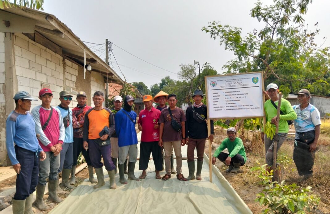 DD Rp86,8 Juta Digelontorkan, Pemdes Sanca Bangun Jalan Usaha Tani Sepanjang 115 Meter DD Rp86,8 Juta Digelontorkan, Pemdes Sanca Bangun Jalan Usaha Tani Sepanjang 115 Meter