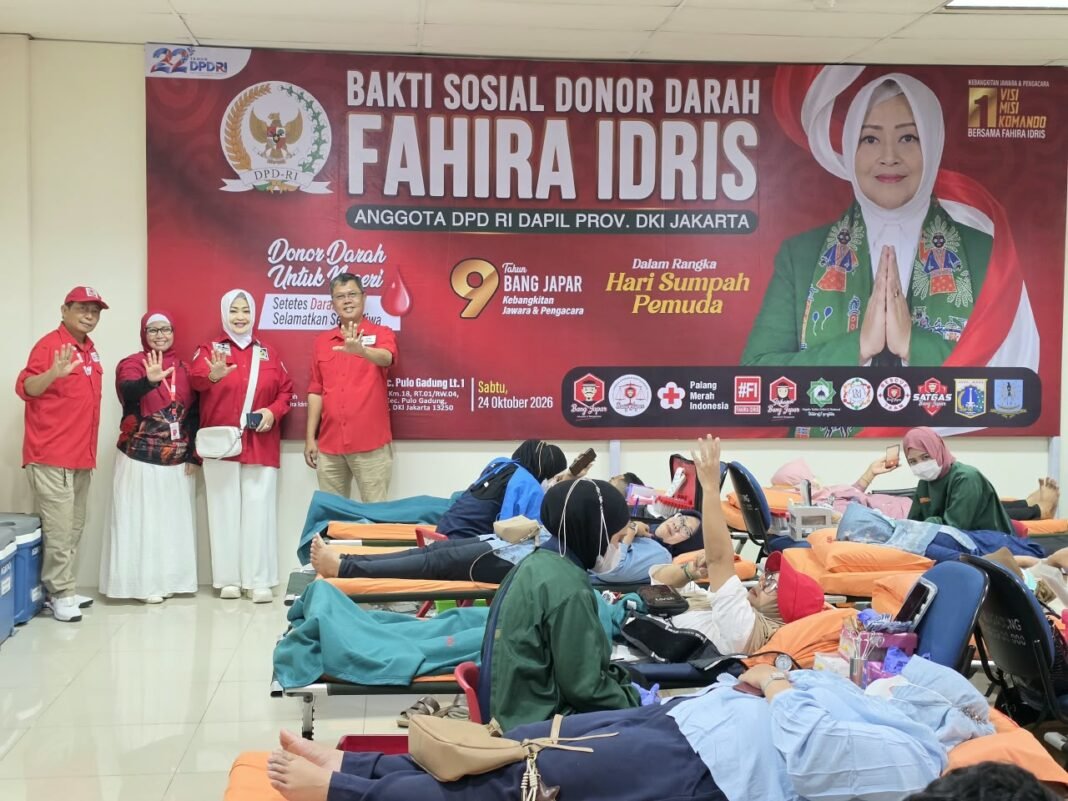 Donor Darah Warnai Sumpah Pemuda dan Milad Bang Japar, Fahira Idris Rawat Persaudaraan Donor Darah Warnai Sumpah Pemuda dan Milad Bang Japar, Fahira Idris Rawat Persaudaraan